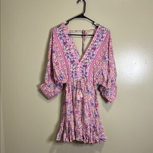 Vibrant Floral Ruffle Dress